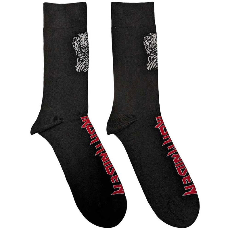 Rock Off officially licensed products Iron Maiden Killers Eddie Ankle Socks Size UK Size 7-11, Black, UK Size 7-11