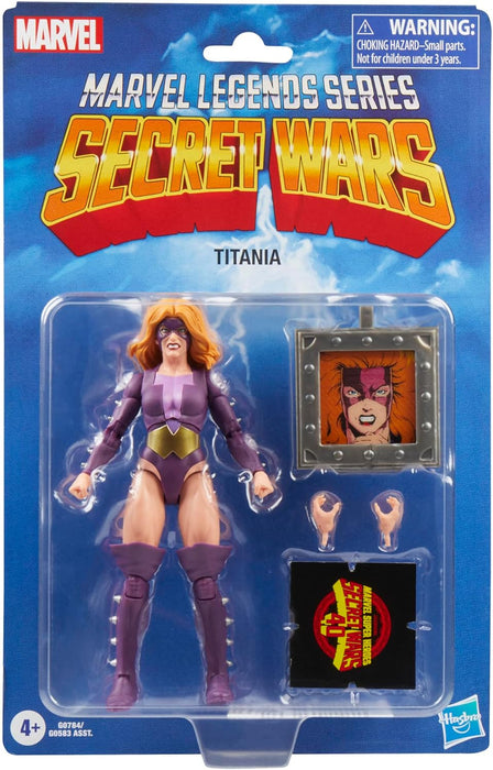 Marvel Legends Series Titania, Retro Marvel Super Heroes Secret Wars Comics Collectible 6 Inch Action Figure