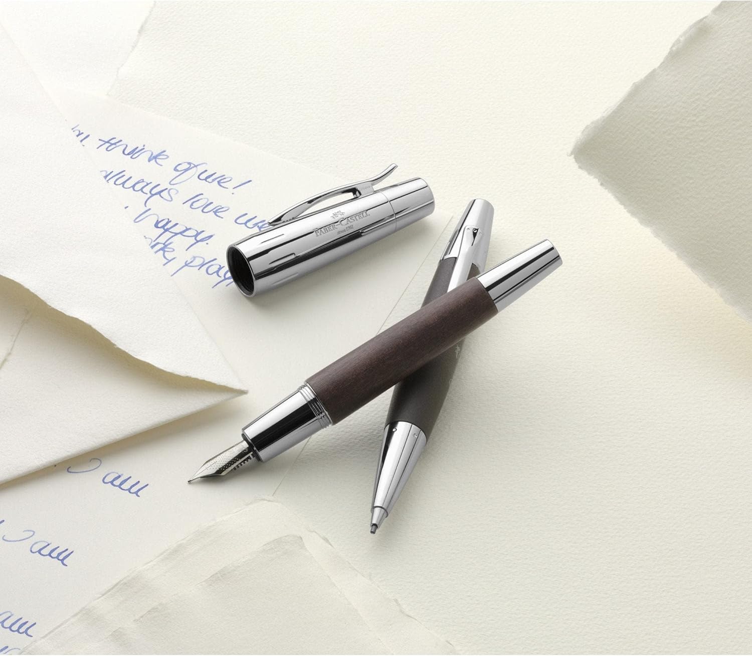 Faber-Castell Propelling Pencil E-Motion Pearw/Chr Dark Br
