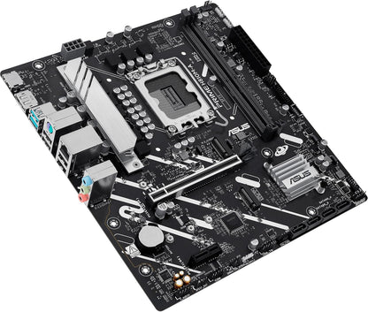 ASUS PRIME H810M-A-CSM, Intel mATX Motherboard, 6+1+1+1 Power Stages, DDR5 Slot, PCIe 4.0, 2 M.2 Slots, Intel 16 GB Ethernet, DisplayPort, HDMI, USB-A 10 Gbps, USB-C 5Gbps, Black