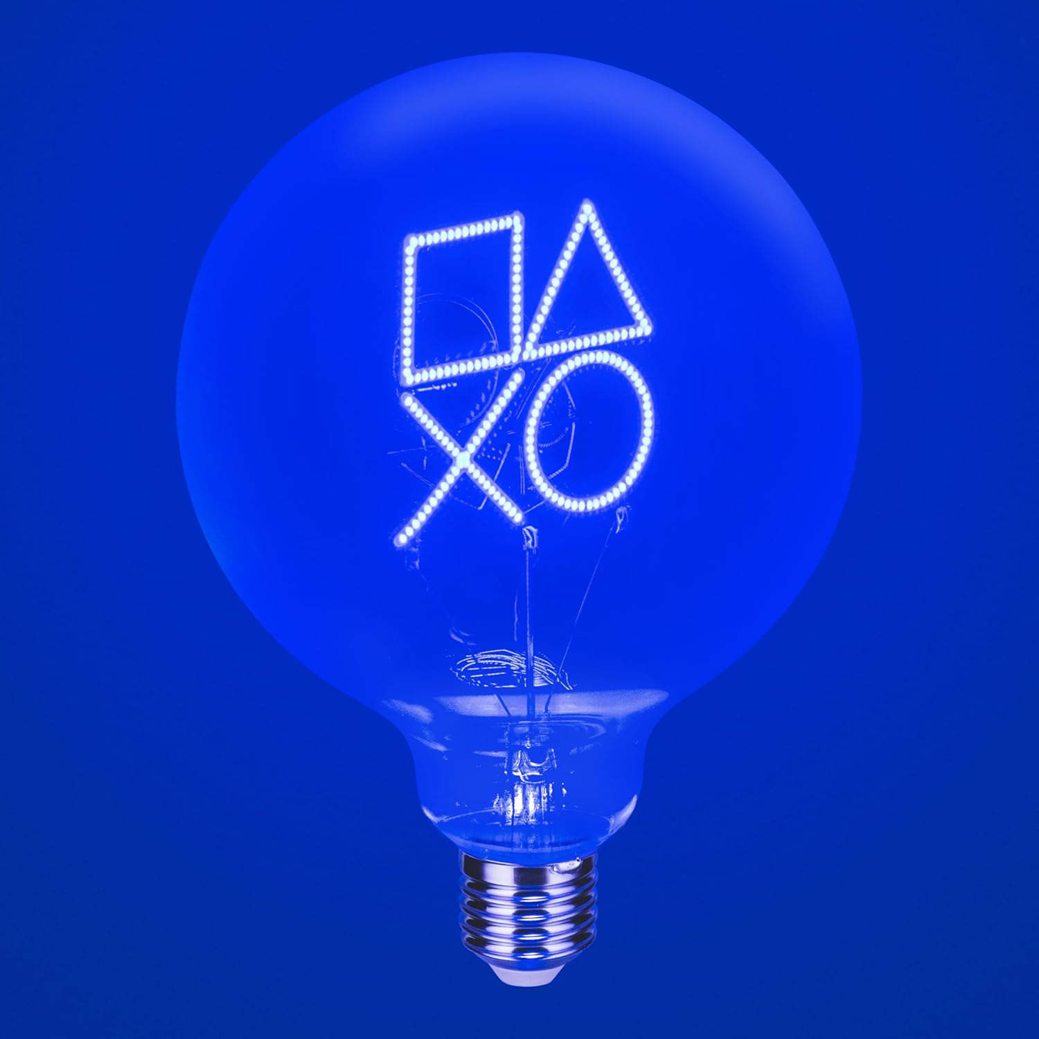 Paladone PlayStation Decorative LED Neon E27 Screw Bulb - Add to Any Edison Compatible Lamp, Officially Licensed Gaming Collectible Gift, for Bedrooms & Homes, Blue