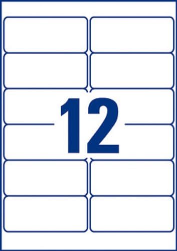 Avery L4776-20 Extra-Strong Adhesive Heavy Duty Weatherproof Labels,White,12 Labels Per A4 Sheet