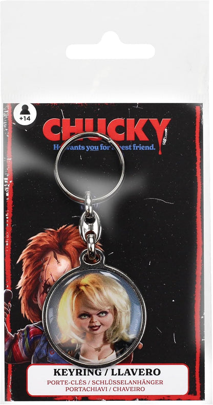 SD TOYS - Tiffany key ring round metal chucky, multicoloured, S
