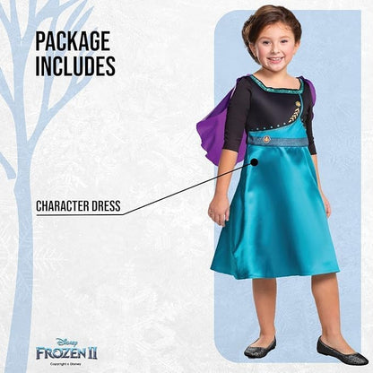 Disney Official Standard Frozen Anna Costume Girls, Anna Dress, Frozen Costume Girls, Carnival Fancy Dress Princess Costume for Children