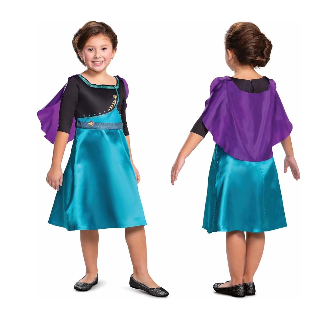 Disney Official Standard Frozen Anna Costume Girls, Anna Dress, Frozen Costume Girls, Carnival Fancy Dress Princess Costume for Children