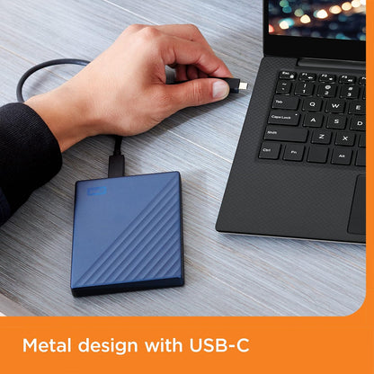 WD 6TB My Passport Ultra, portable external storage, external hard drive, software with defense against ransomware, backup and password protection, Works with PC, Xbox S|X, PS5, PS4, Midnight Blue