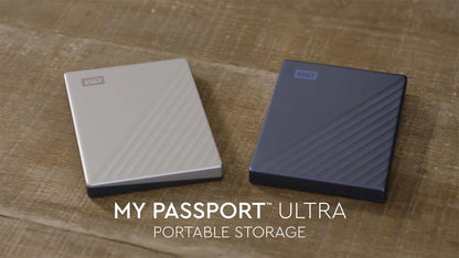 WD 6TB My Passport Ultra, portable external storage, external hard drive, software with defense against ransomware, backup and password protection, Works with PC, Xbox S|X, PS5, PS4, Midnight Blue