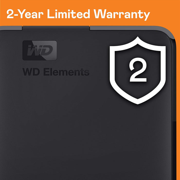 WD 6TB Elements portable external hard drive, USB 3.0, portable external storage, Plug-and-Play, SuperSpeed USB 3.2 Gen 1, Formatted for PC and Mac, Black
