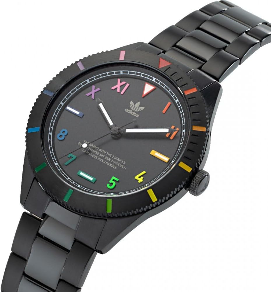 Adidas Unisex-Adults Analogue Quarz Watch with Stainless Steel Strap AOFH22056