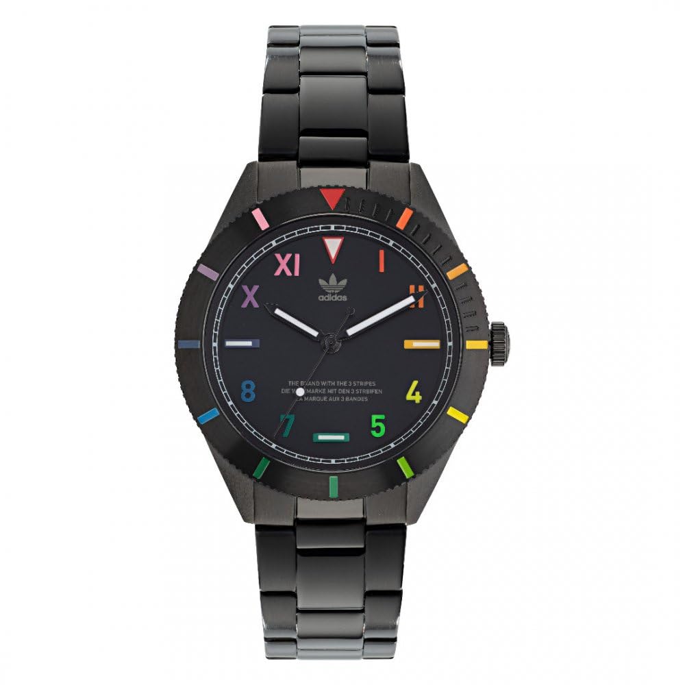 Adidas Unisex-Adults Analogue Quarz Watch with Stainless Steel Strap AOFH22056