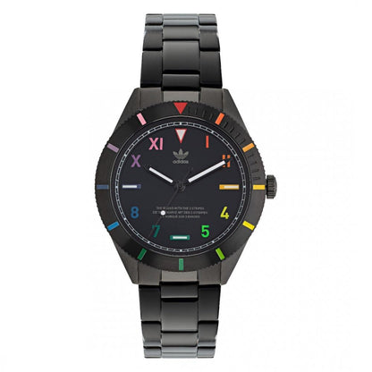 Adidas Unisex-Adults Analogue Quarz Watch with Stainless Steel Strap AOFH22056