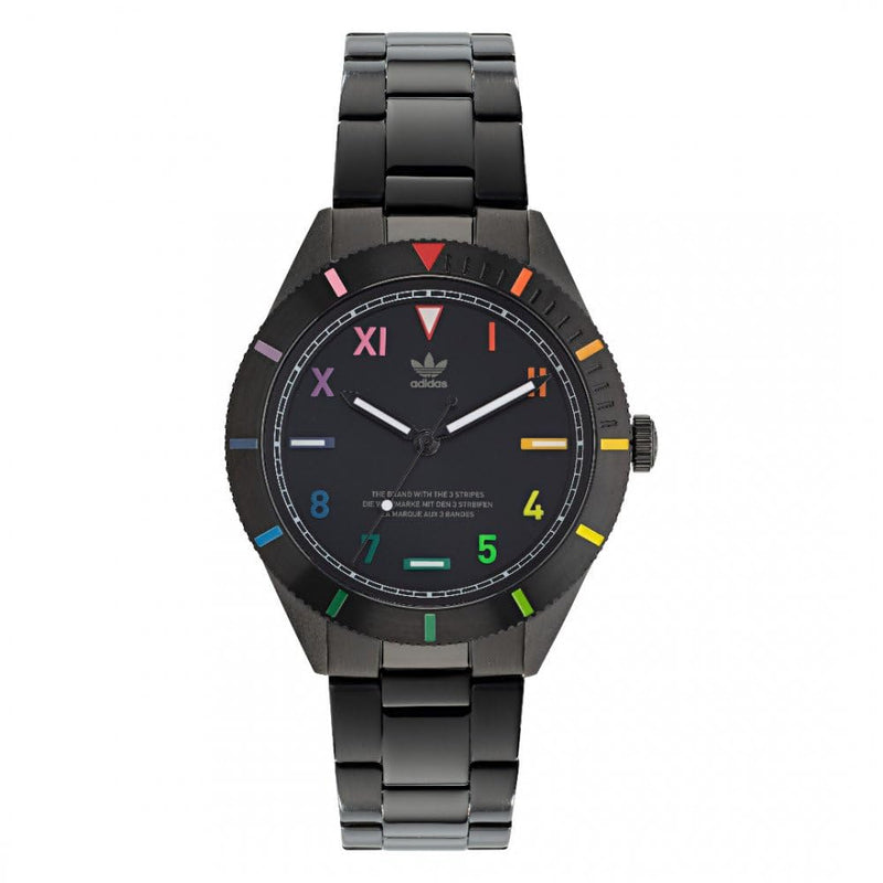 Adidas Unisex-Adults Analogue Quarz Watch with Stainless Steel Strap AOFH22056