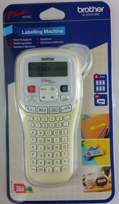 Brother P-Touch H101C Handheld Labelling Print Machine System + Tape + Batteries