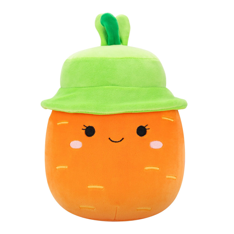 Squishmallows Original 7.5-Inch Caroleena the Orange Carrot with Bucket Hat - Official Squishmallows Plush - Soft Easter Plush