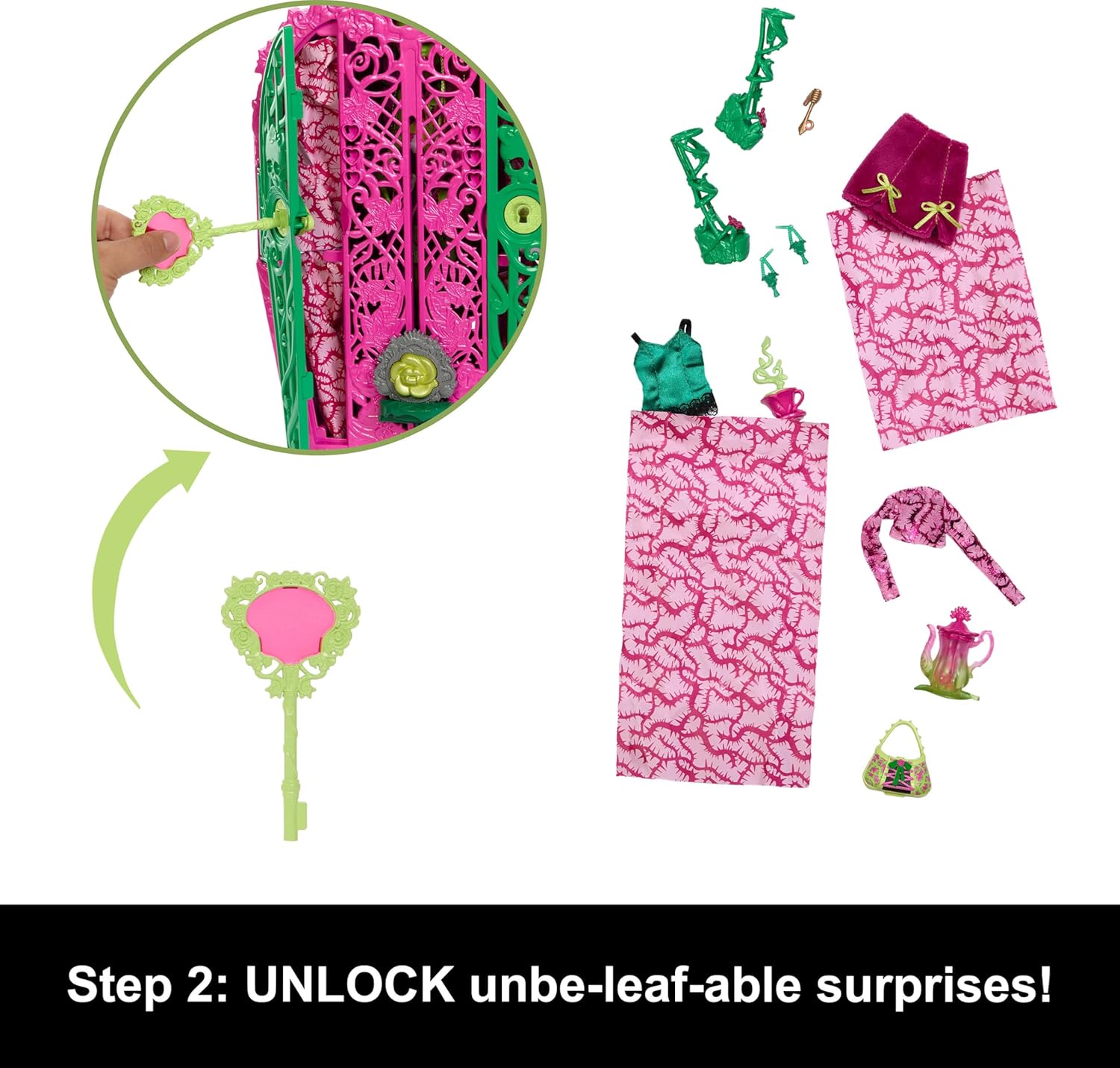 Monster High Skulltimate Secrets Doll and Accessories Set, Garden Mysteries Venus McFlytrap with Reveal Closet & 19+ Tea Party Surprises like Clothes, HYT75