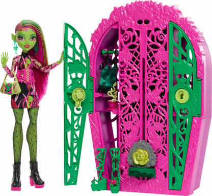 Monster High Skulltimate Secrets Doll and Accessories Set, Garden Mysteries Venus McFlytrap with Reveal Closet & 19+ Tea Party Surprises like Clothes, HYT75