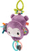 Fisher-Price Baby Stroller Toy Sing & Go Purple Monkey Musical Sensory Plush with Crinkle & Clackers for Newborns from Birth+, JBG94