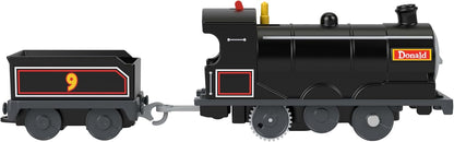 Thomas & Friends Motorized Toy Train Donald Battery-Powered Engine with Cargo Car for Preschool Kids Ages 3+ years, JBW21