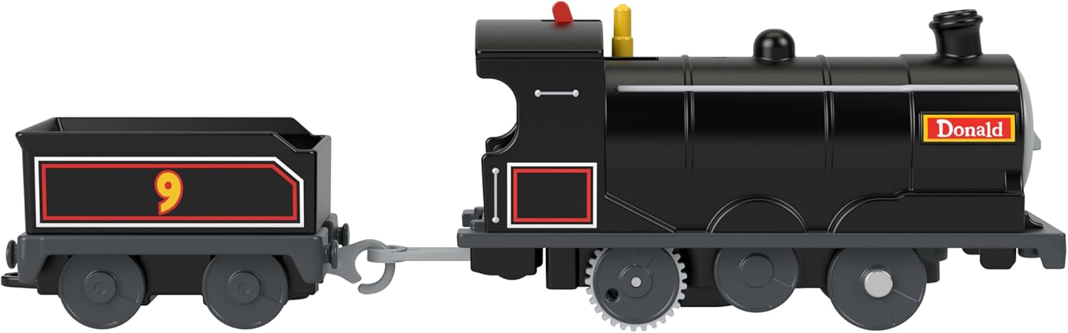 Thomas & Friends Motorized Toy Train Donald Battery-Powered Engine with Cargo Car for Preschool Kids Ages 3+ years, JBW21