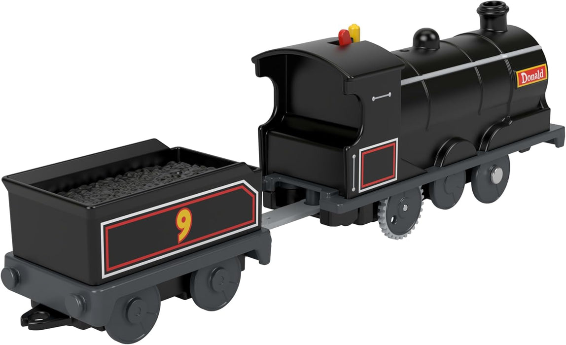 Thomas & Friends Motorized Toy Train Donald Battery-Powered Engine with Cargo Car for Preschool Kids Ages 3+ years, JBW21