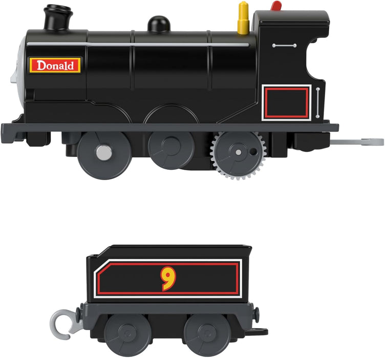 Thomas & Friends Motorized Toy Train Donald Battery-Powered Engine with Cargo Car for Preschool Kids Ages 3+ years, JBW21