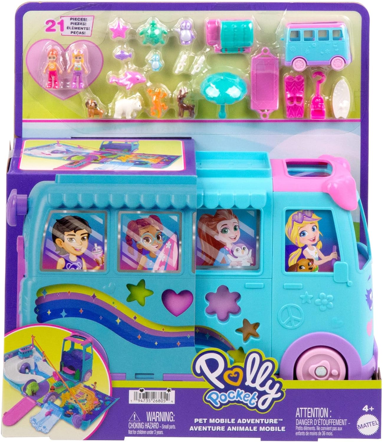 POLLY POCKET PET VAN PLAYSET