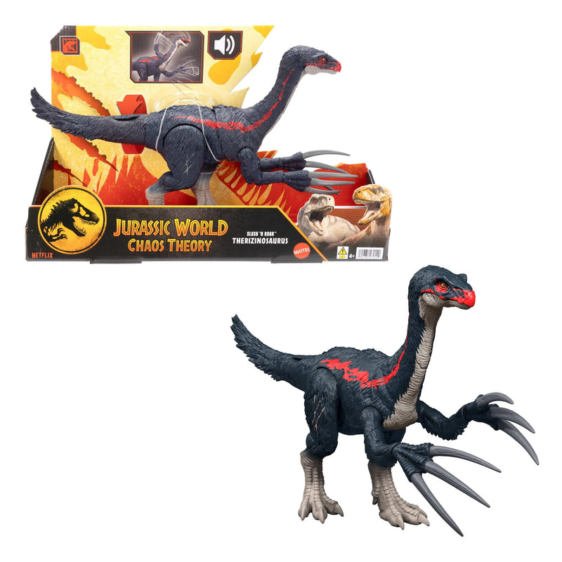 Mattel Jurassic World - Chaos Theory Roar 'N Strike Therizinosaurus/Toys