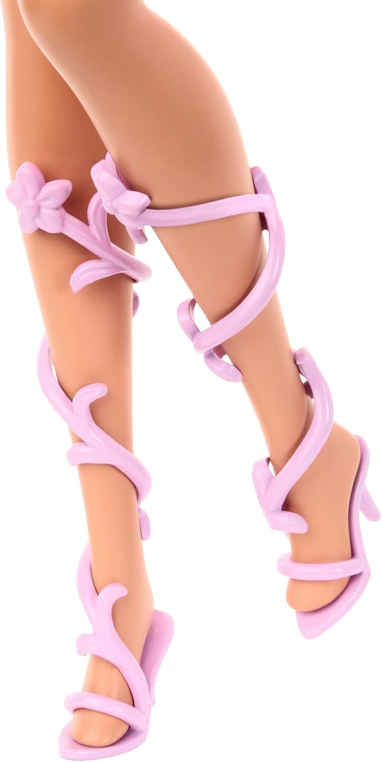 Mattel Barbie Fairy Doll with Toy Wand & Fashion Accessories, Fantasy Theme with Color-Change Fun on Wings & Outfit, JCP76