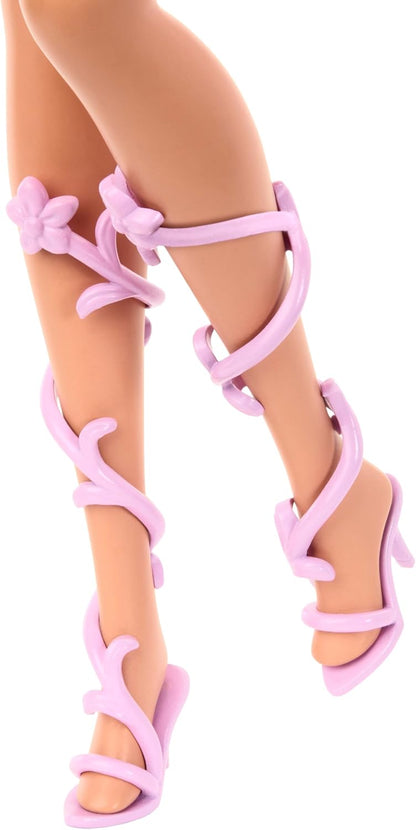 Mattel Barbie Fairy Doll with Toy Wand & Fashion Accessories, Fantasy Theme with Color-Change Fun on Wings & Outfit, JCP76