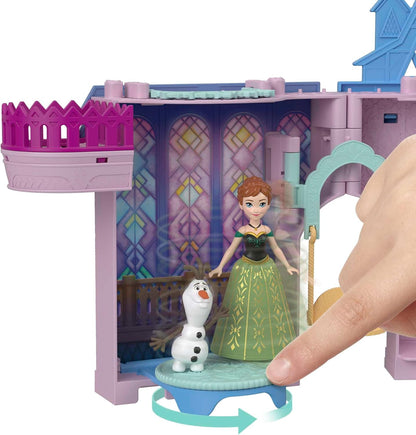 Disney Frozen Storytime Stackers Playset, Anna’s Arendelle Castle Dollhouse with Small Doll
