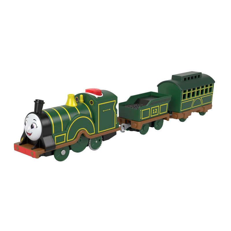 Thomas & Friends Motorized Toy Train Talking Emily Battery-Powered Engine with Phrases & Sounds for Kids Ages 3+ Years, UK English Version, JFJ86