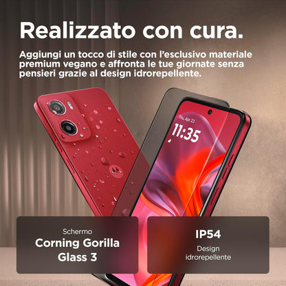 Motorola moto g05 (4/256GB, Fotocamera 50MP + sensore antisfarfallio, Display 6.67" HD+ 90Hz, batteria 5200mAh, MediaTek Helio G81, Android 15), Plum Red