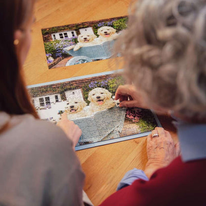 Ravensburger Puzzle 12001368 - Golden Retriever - 200 Teile Hunde-Puzzle für ältere Menschen und Senioren, mit größeren, griffigen Puzzleteilen, großer Bildvorlage und Stabiler Unterlage zum Puzzeln