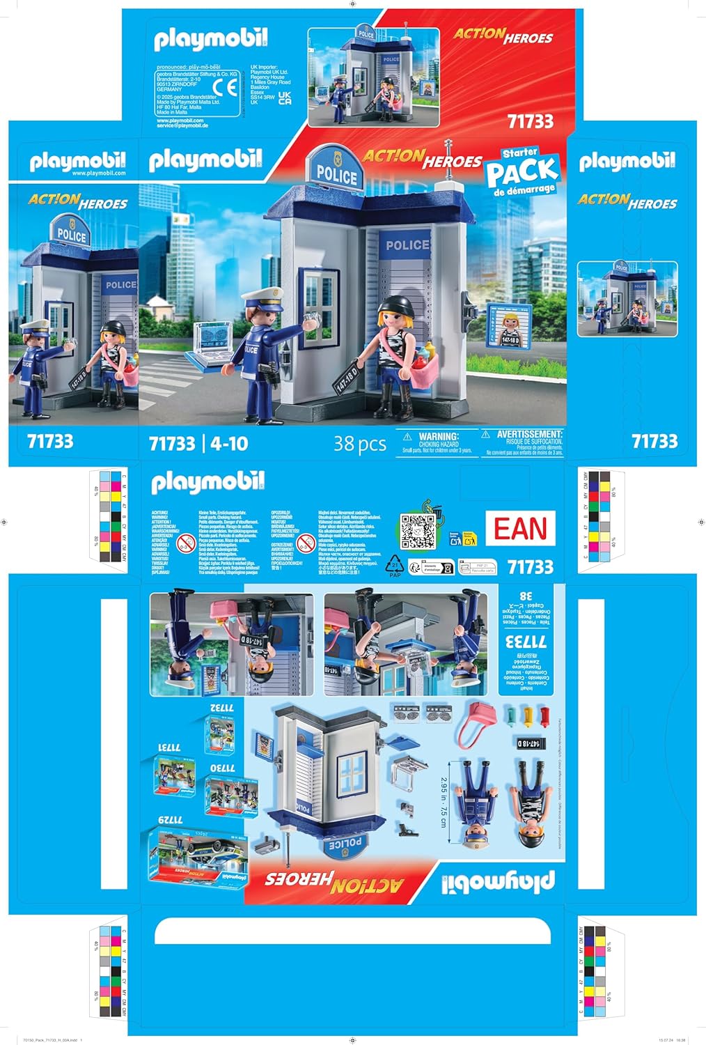 PLAYMOBIL | Action Heroes | Politie Onderzoeksruimte | Politie Speelgoed | Speelgoed voor Kinderen vanaf 4 Jaar | 71733