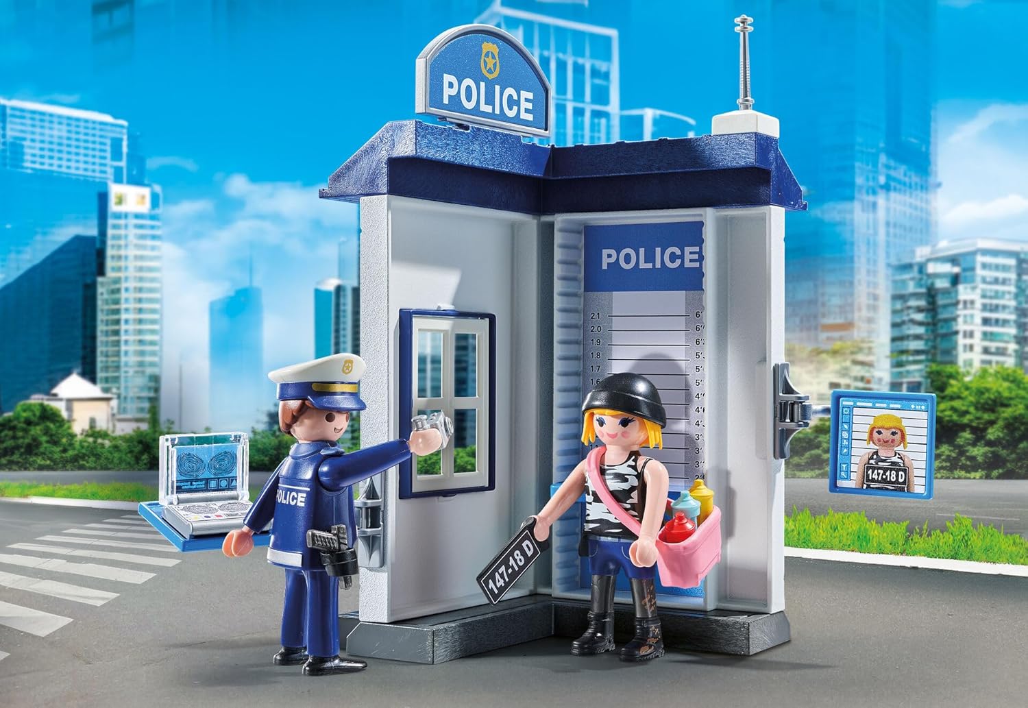 PLAYMOBIL | Action Heroes | Politie Onderzoeksruimte | Politie Speelgoed | Speelgoed voor Kinderen vanaf 4 Jaar | 71733