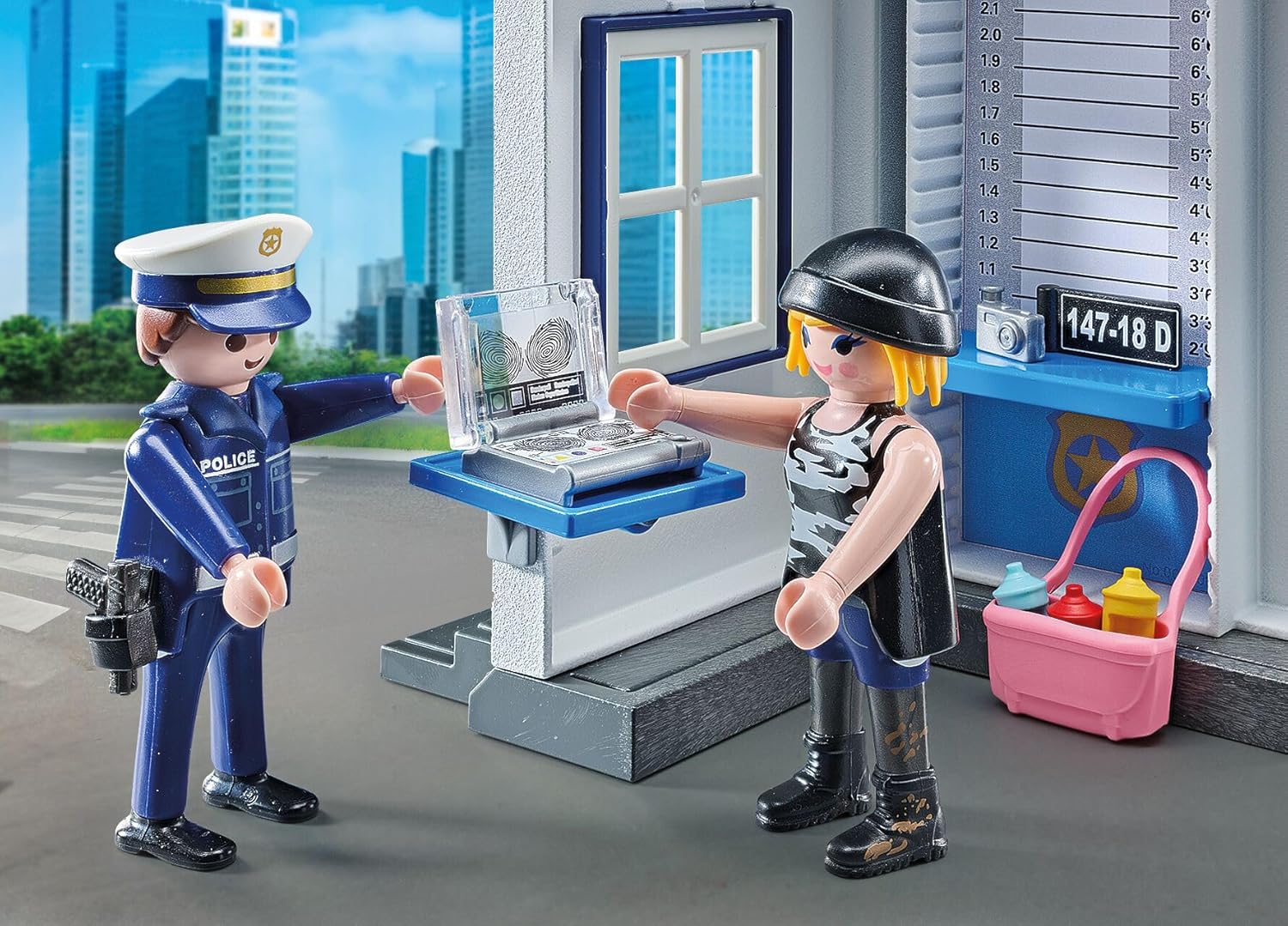 PLAYMOBIL | Action Heroes | Politie Onderzoeksruimte | Politie Speelgoed | Speelgoed voor Kinderen vanaf 4 Jaar | 71733