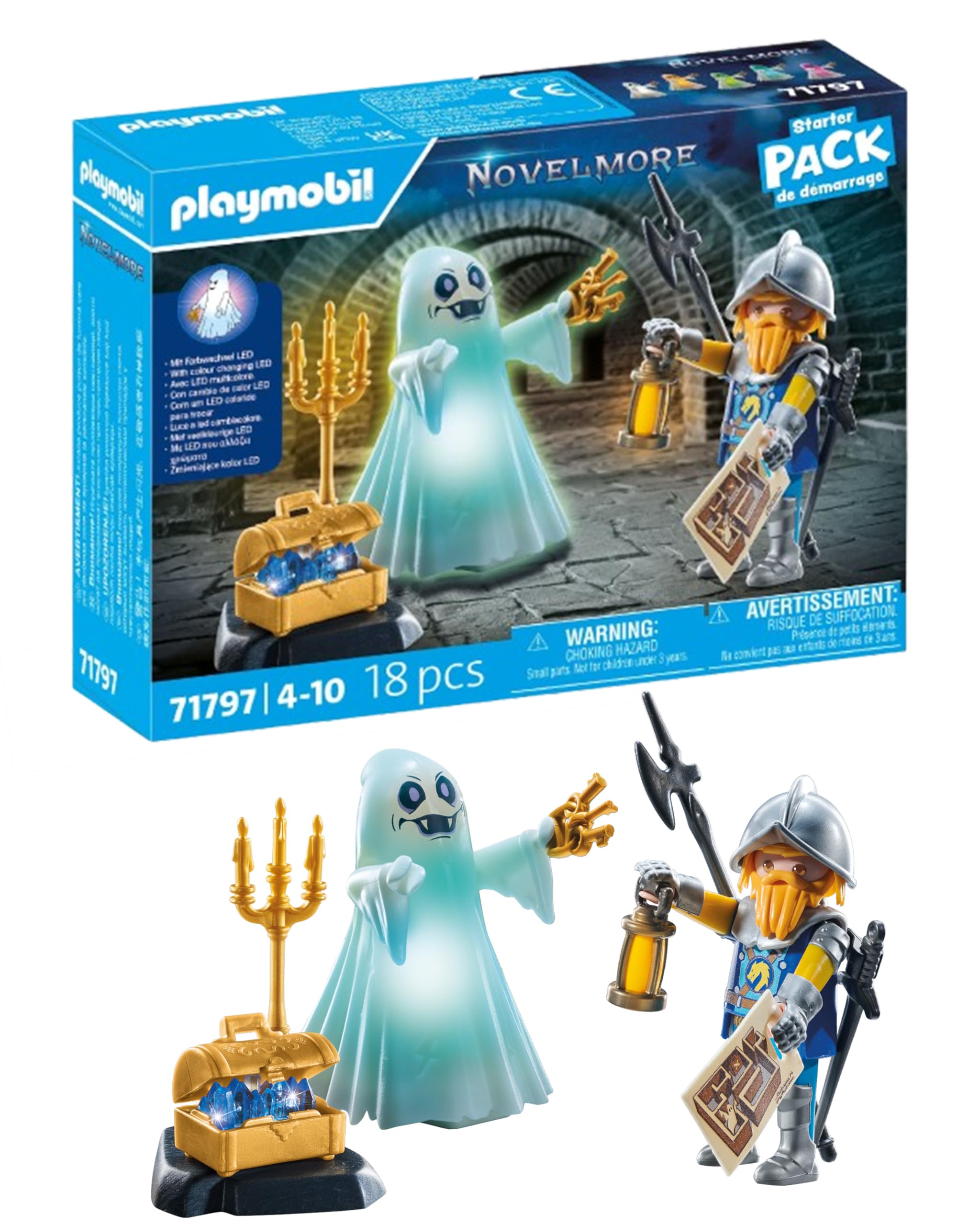 PLAYMOBIL | Novelmore | Kasteelspook en Ridder | Speelgoed voor kinderen vanaf 4 jaar | 71797
