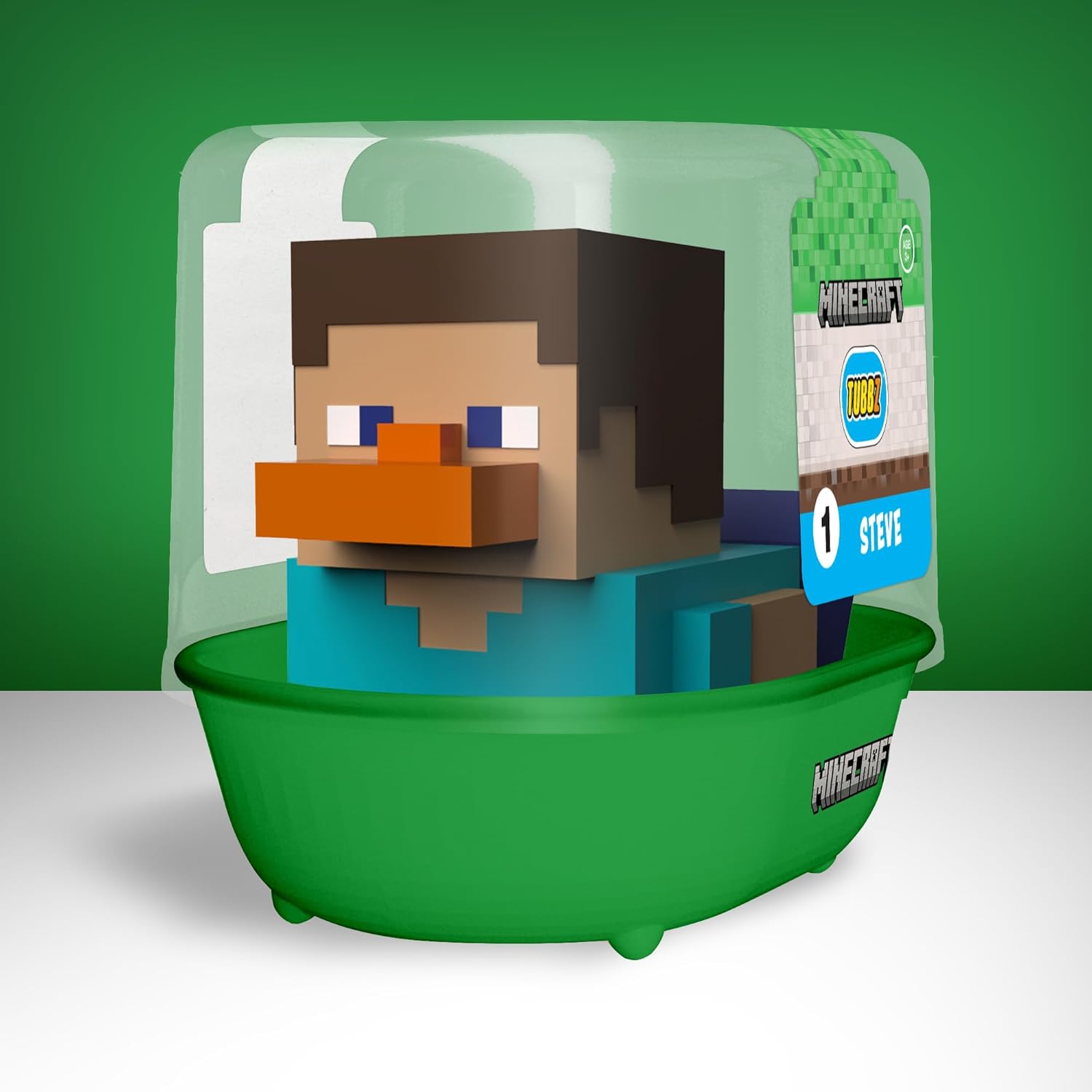 TUBBZ Erste Ausgabe Steve Sammler-Vinyl-Gummientenfigur - Offizielles Minecraft Merchandise - Filme & Videospiele