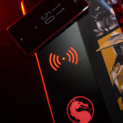 Numskull Mortal Kombat XL RGB Gaming-Mauspad mit 15W kabellosem Ladegerät | Anpassbare LED, rutschfest, wasserabweisend