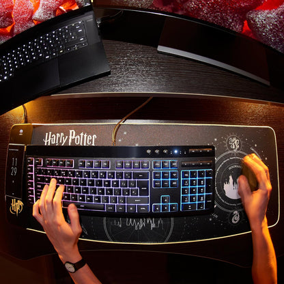 Numskull Harry Potter XL RGB Gaming-Mauspad mit kabellosem Ladegerät | Anpassbare LED, rutschfest, wasserabweisend