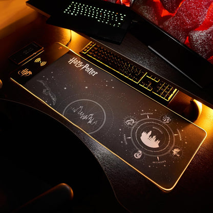 Numskull Harry Potter XL RGB Gaming-Mauspad mit kabellosem Ladegerät | Anpassbare LED, rutschfest, wasserabweisend