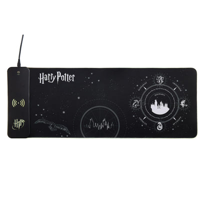 Numskull Harry Potter XL RGB Gaming-Mauspad mit kabellosem Ladegerät | Anpassbare LED, rutschfest, wasserabweisend