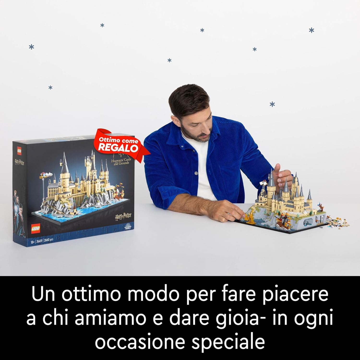 LEGO 76419 Harry Potter Hogwarts Castle and Grounds Big Set for Adults, including Iconic Locations: Great Hall, Chamber of Secrets & More, Valentine's Day Treat, Gifts for Women, Men, Her or Him
