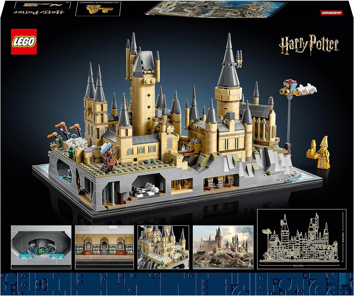 LEGO 76419 Harry Potter Hogwarts Castle and Grounds Big Set for Adults, including Iconic Locations: Great Hall, Chamber of Secrets & More, Valentine's Day Treat, Gifts for Women, Men, Her or Him
