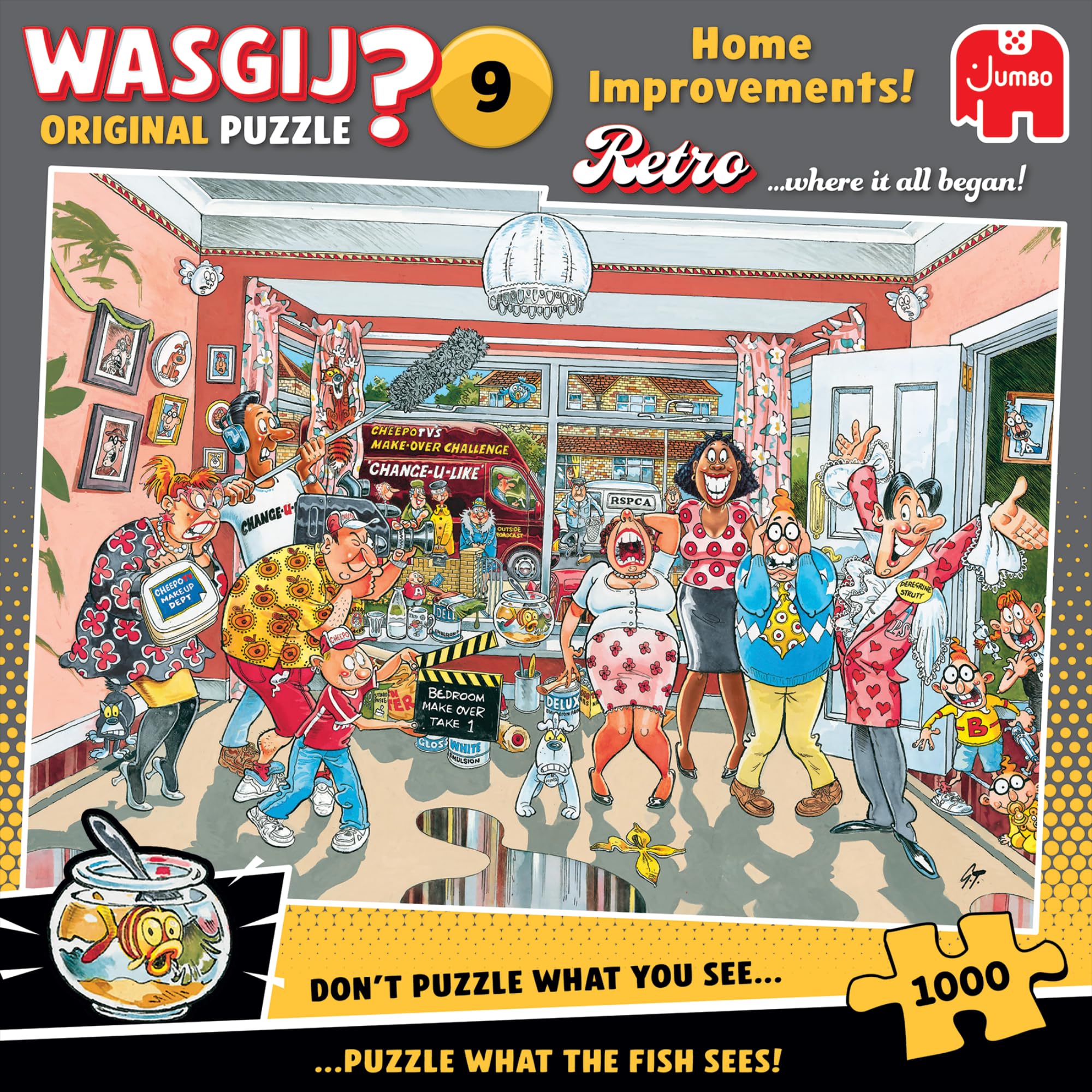 Wasgij Retro Original 9, Home Improvements - Unique 1000 Piece Jigsaw Puzzle for Adults - Colourful, Puzzling, Challenging & Brainteasing Adult Jigsaws - 100% Recycled Cardboard 1000Pc Puzzles - Jumbo