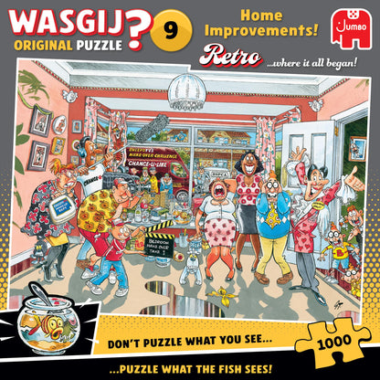 Wasgij Retro Original 9, Home Improvements - Unique 1000 Piece Jigsaw Puzzle for Adults - Colourful, Puzzling, Challenging & Brainteasing Adult Jigsaws - 100% Recycled Cardboard 1000Pc Puzzles - Jumbo