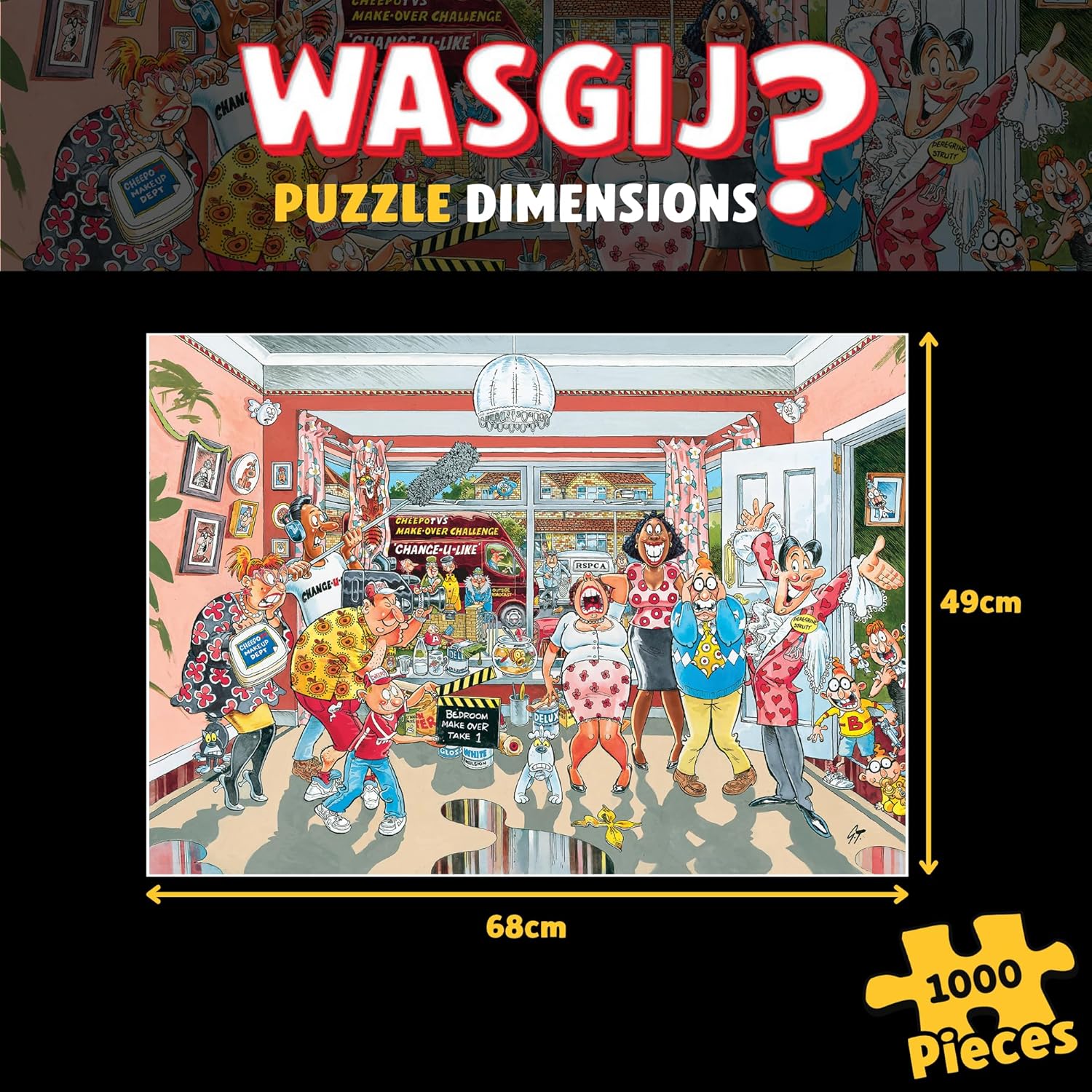 Wasgij Retro Original 9, Home Improvements - Unique 1000 Piece Jigsaw Puzzle for Adults - Colourful, Puzzling, Challenging & Brainteasing Adult Jigsaws - 100% Recycled Cardboard 1000Pc Puzzles - Jumbo