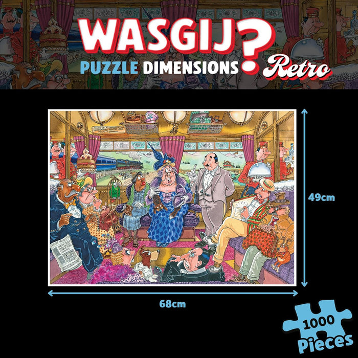 Wasgij Retro Mystery 9, The Great Train Robbery - Unique 1000 Piece Jigsaw Puzzle for Adults - Colourful, Challenging & Brainteasing Adult Jigsaws - 100% Recycled Cardboard 1000Pc Puzzles - Jumbo
