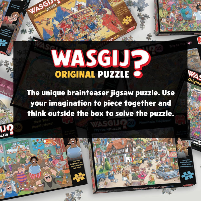 Wasgij Original 46 - Frénésie d'achat dans l'année Centrale ! - Middle Aisle Madness ! - Puzzle Adulte - Puzzle Humoristique - Carton 100% recyclé - 1000 pièces