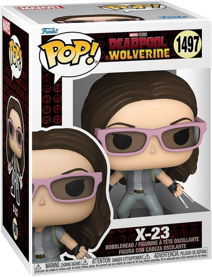POP Marvel: Deadpool & Wolverine Movie - X-23 Funko Vinyl Figure (Bundled with Compatible Box Protector Case), Multicolor, 3.75 inches